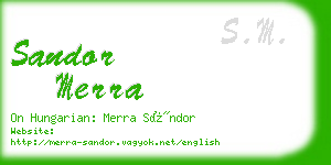 sandor merra business card